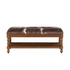 Homesteada™ Harper Bench, Faux Cowhide Fabric