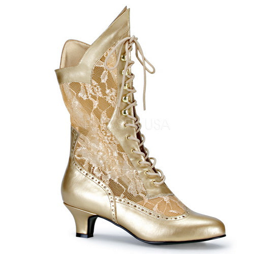 Homesteada™ Funtasma DAME-115 - 2" Heel, Blk Pu-Lace Victorian Ankle Boot, Lace, Heritage Country-Blk Pu-Lace-6
