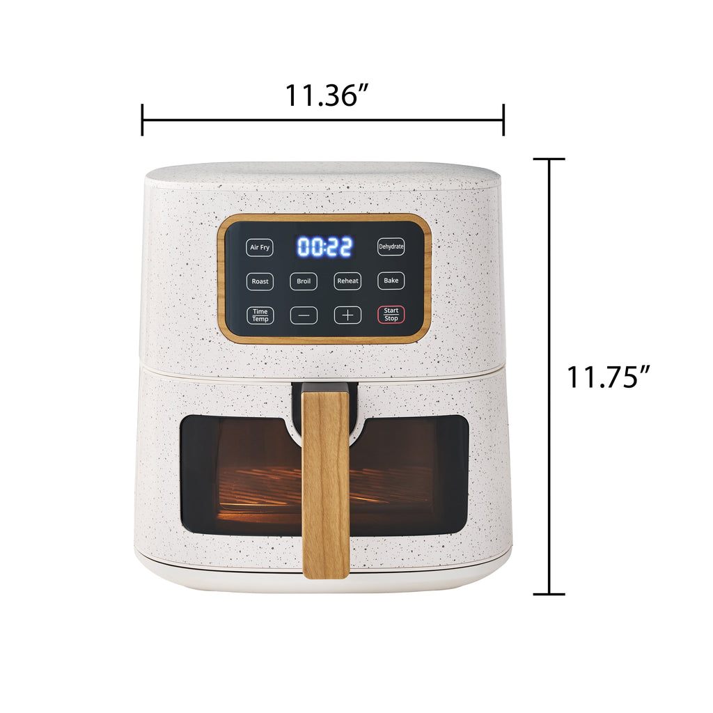 Homesteada™ 5.8 Qt Air Fryer, Linen Speckle - Energy Efficient