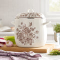 Homesteada™ Agatha 12 Qt Enamel on Steel Stock Pot with Lid, Brown