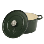 Homesteada™ 5-Quart Enamel Cast Iron Dutch Oven with Lid, Dark Green