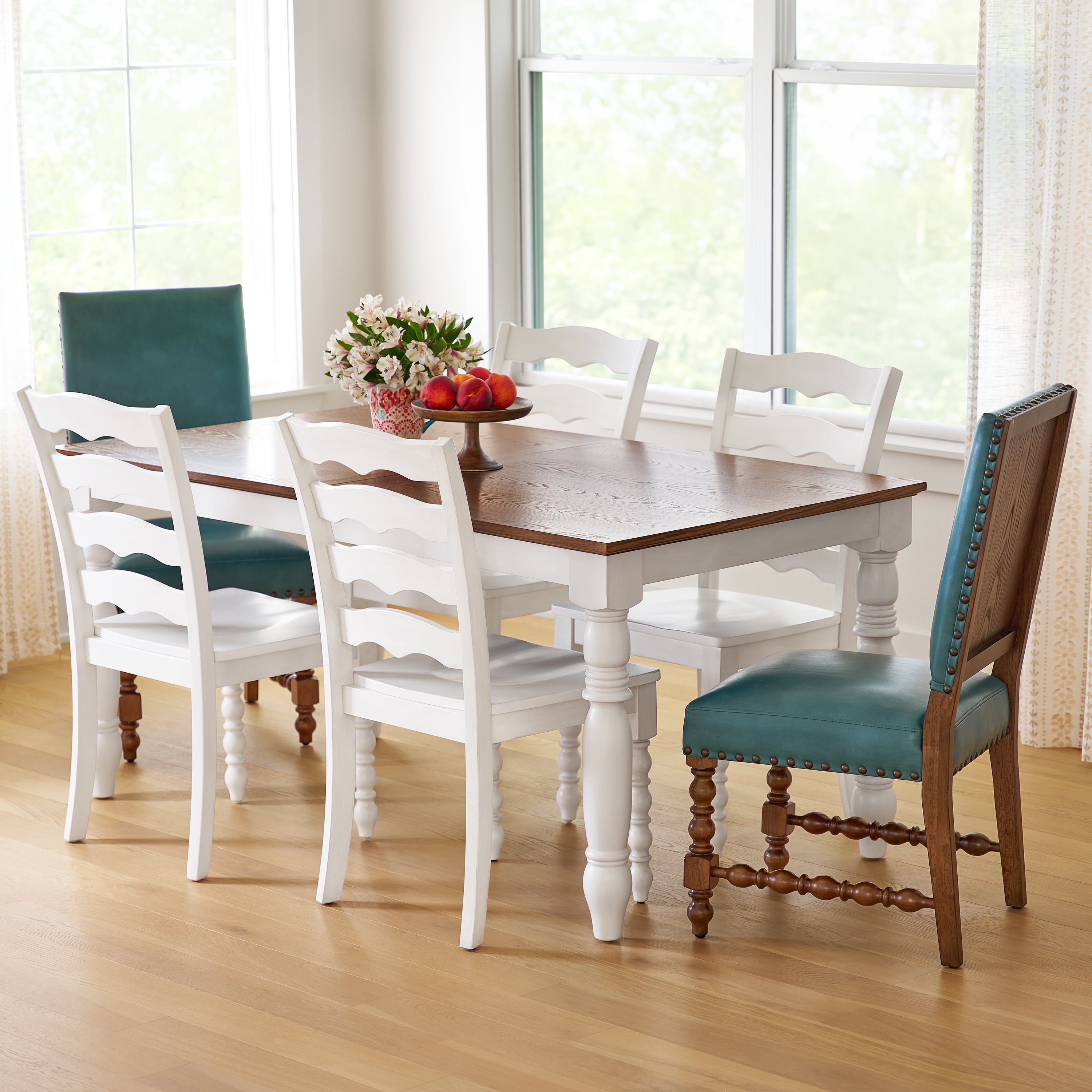 Homesteada™ Harper Faux Leather Dining Chairs, Turquoise, Set of 2