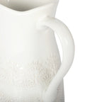Homesteada™ Vintage Lace Linen 9-inch Ceramic Pitcher
