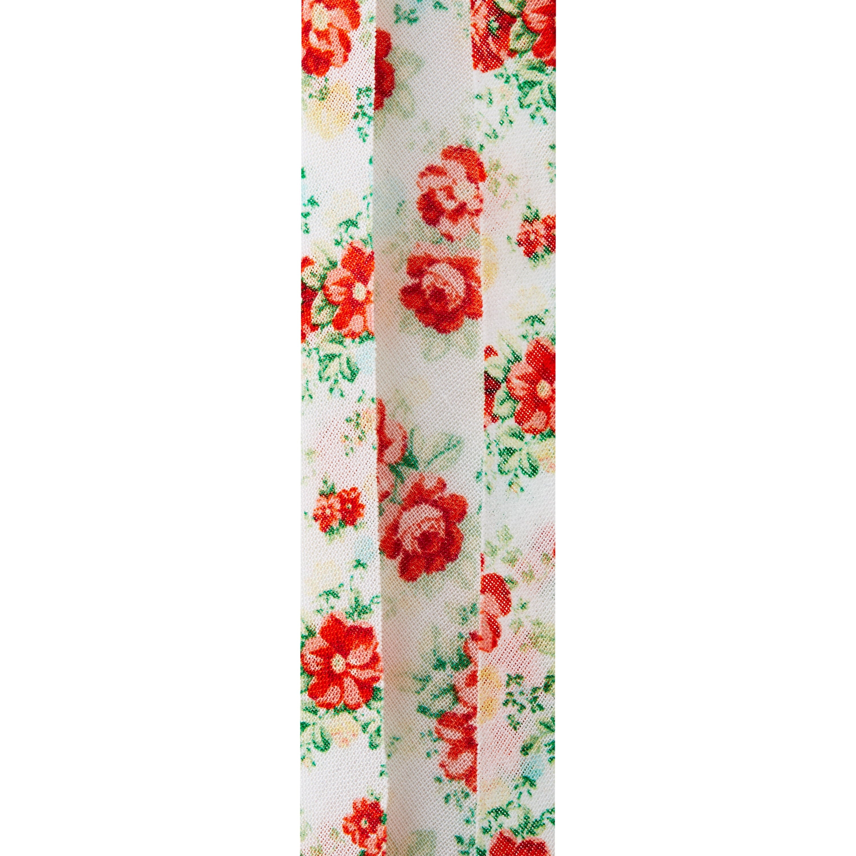 Homesteada™ Vintage Floral White Double Fold Cotton Bias Tape Ribbon, 7/8" x 25 Yards