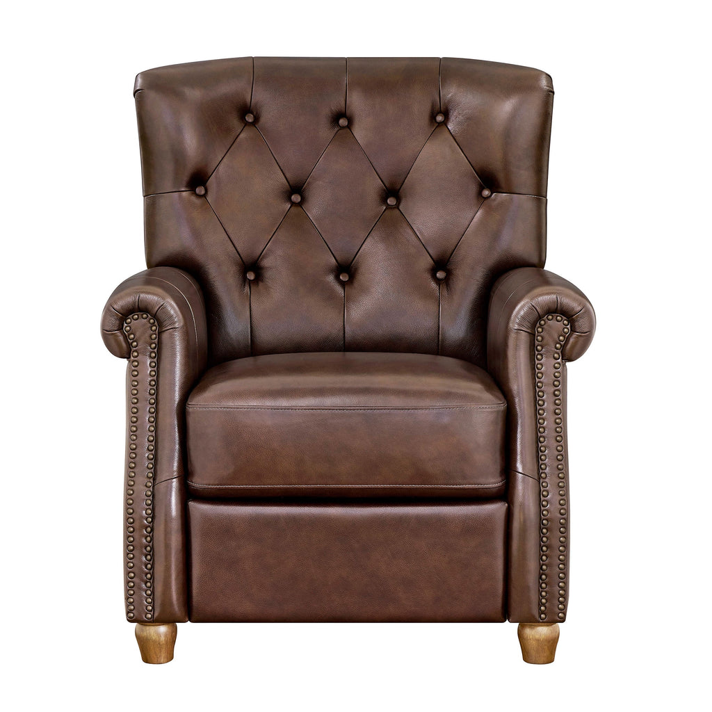 Homesteada™ Harper Leather Recliner with Whiskey Upholstery