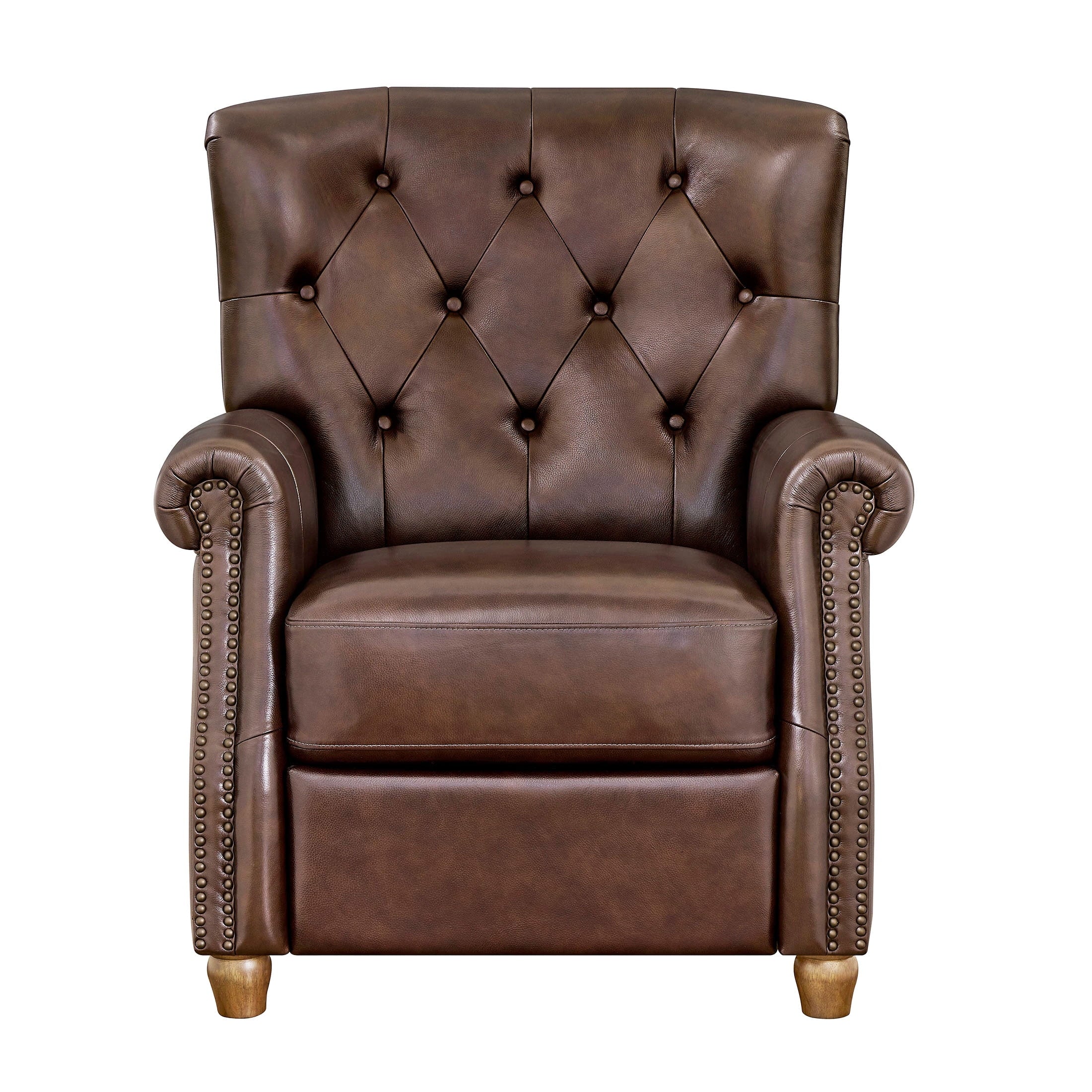 Homesteada™ Harper Leather Recliner with Whiskey Upholstery