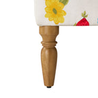 Homesteada™ Sweet Rose Ottoman, White, 17.25 in