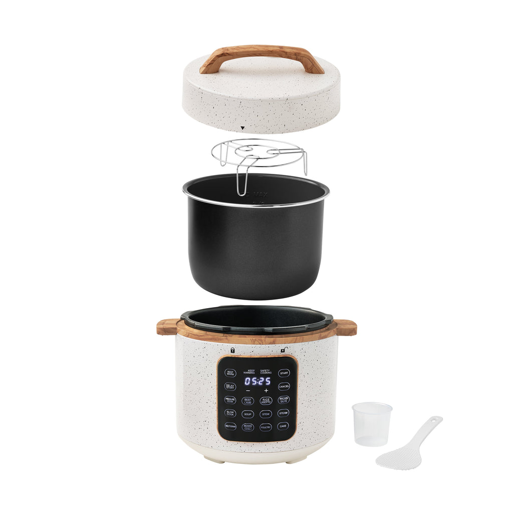 Homesteada™ Linen Speckle 6-Quart Pressure Cooker with Touch Control Display