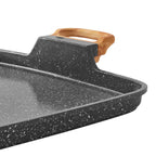 Homesteada™ Prairie Signature Cast Aluminum Double Griddle, Charcoal Speckle