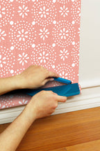 Homesteada™ Green Floral Geo Peel And Stick Vinyl Wallpaper, 215-in by 20.5-in, 30.75 sq. ft.