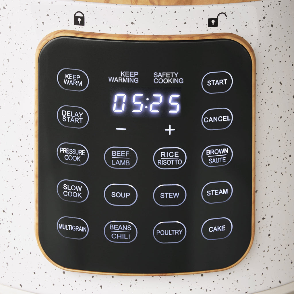 Homesteada™ Linen Speckle 6-Quart Pressure Cooker with Touch Control Display