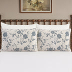 Homesteada™ Agatha Floral Gauze Pillow Sham, Standard, Blue Dust, 2 Pack