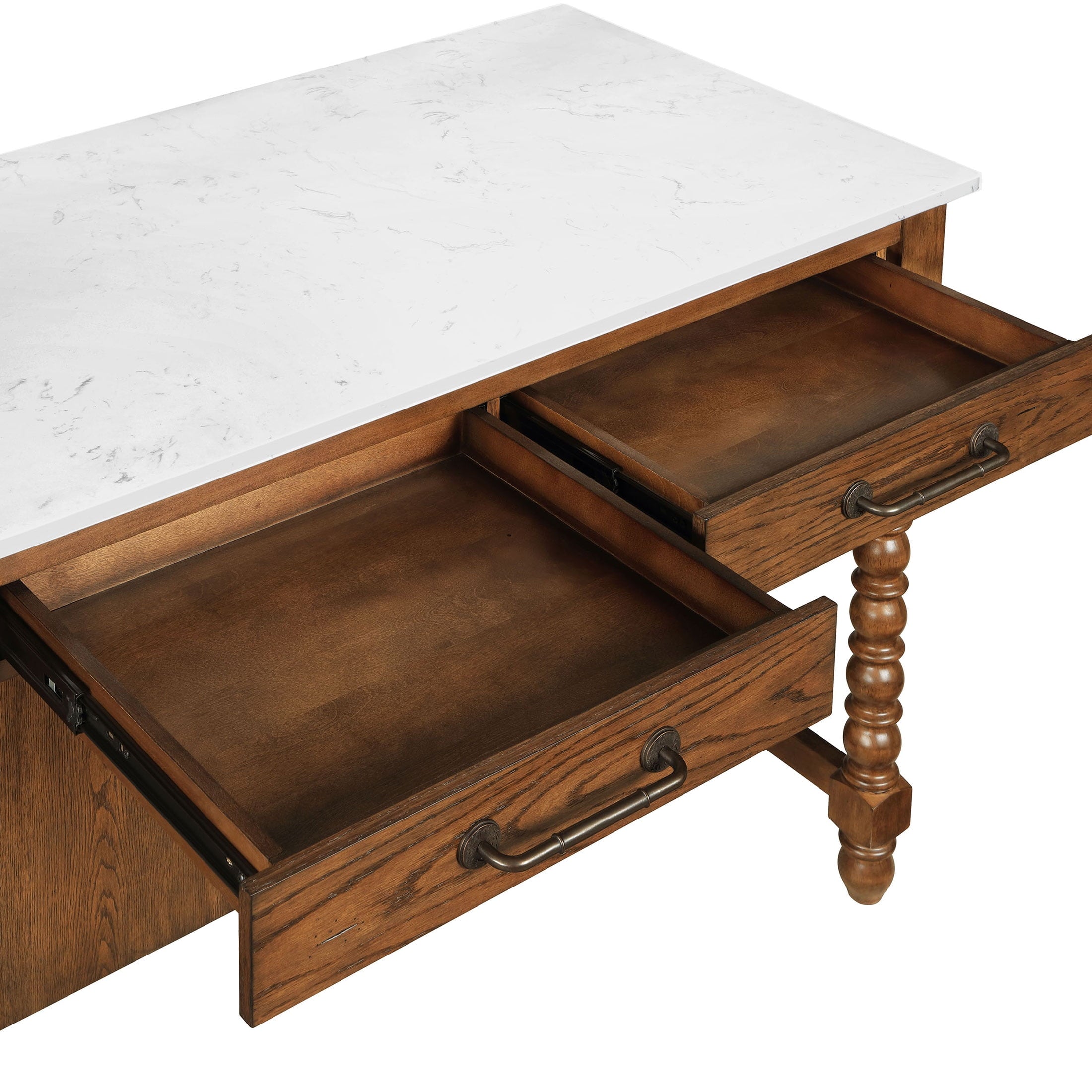Homesteada™ Harper Kitchen Island with Drawers, Homestead Brown