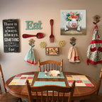 Homesteada™ CDDposter Pig Canvas Picture Wall Art: Rustic Pig Floral Crown Wall Decor Farm Animal Wall Art Homesteada™ Kitchen Farmhouse Home Decorations