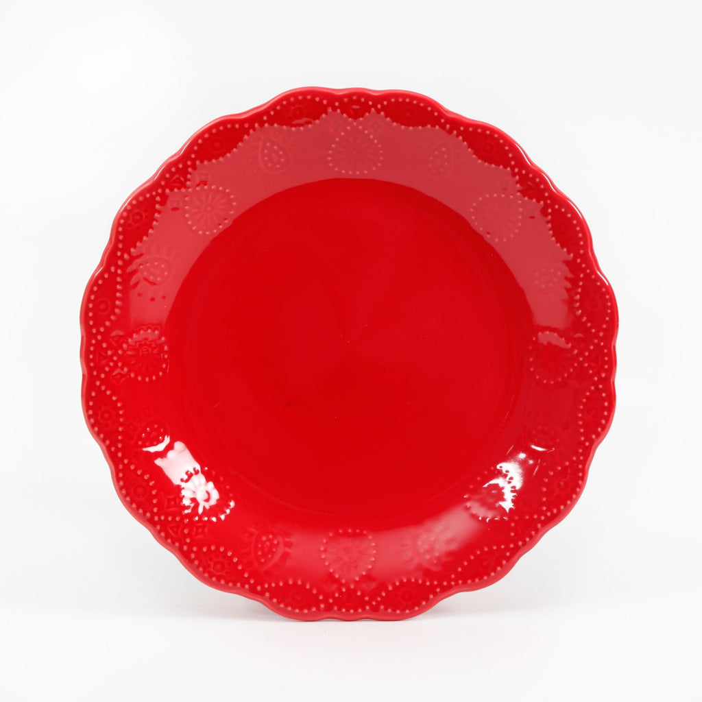Homesteada™ Cowgirl Lace 12-Piece Dinnerware Set, Red